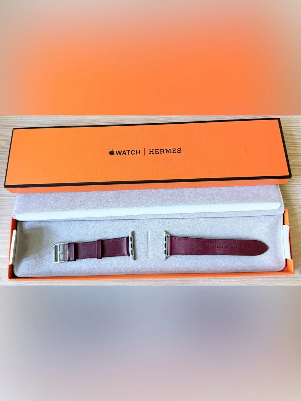 Hermès Rouge H Apple Watch Band - 41mm